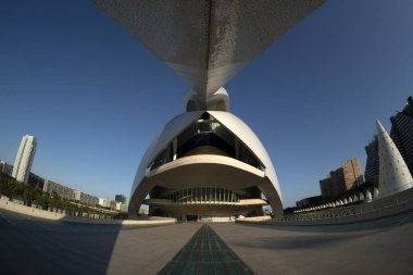 Valencia İspanya Ciutat de les Arts i les Ciencies Sanat ve Bilim Şehri Günbatımı
