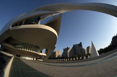 Valencia İspanya Ciutat de les Arts i les Ciencies Sanat ve Bilim Şehri Günbatımı