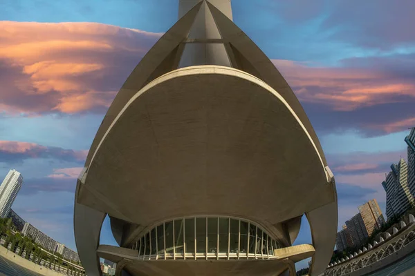 Valencia İspanya Ciutat de les Arts i les Ciencies Sanat ve Bilim Şehri Günbatımı