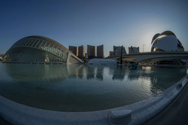 Valencia Spanien Ciutat Les Arts Les Ciencies Staden För Konst — Stockfoto