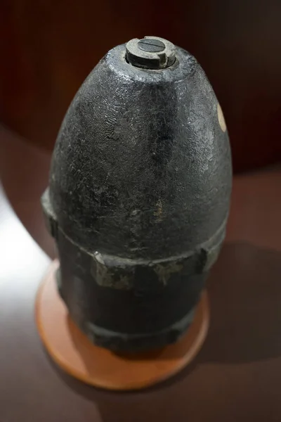 Howitzer Cannon Bullet Bomb Detail Close — Zdjęcie stockowe