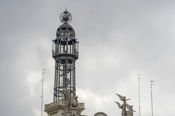 Valencia Stary Szczegół Wieży Pocztowej — Zdjęcie stockowe