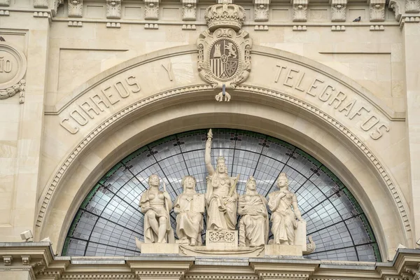 Valencia Old Post Office Tower Detail — Stock fotografie