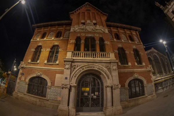 Valencia Ticaret Odası Gece Eski Bina