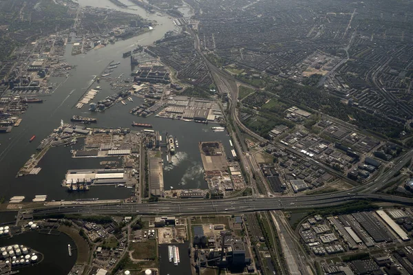 Amsterdam Limanı hava manzarası manzarası