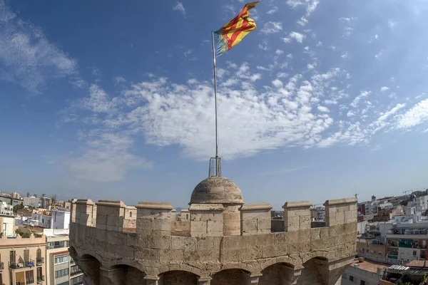 Valencia Torres Quart Tower View — 图库照片