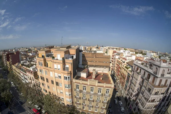 Valencia Aerial View Cityscape Tower Panorama — Foto de Stock