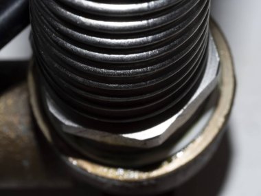 Oluklu boru. Ayrıntılı makroyu kapat.