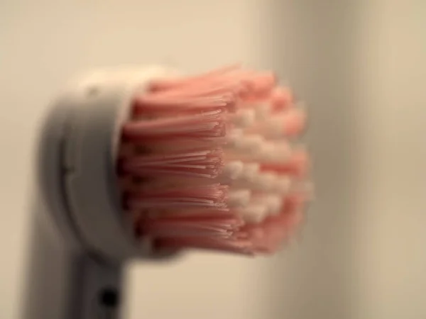 electric toothbrush rotating head macro