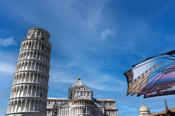 Pisa Famosa Torre Pendente Vista Insolita — Foto Stock