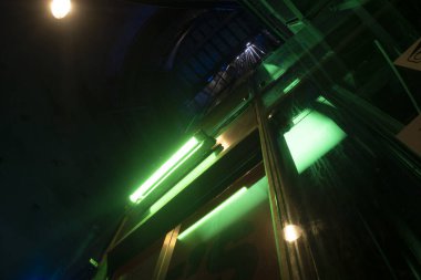 Graz mağara tüneli. Asansör saat kulesine bakıyor. 