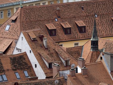 Graz austria çatıları ayrıntılar şehir manzarası