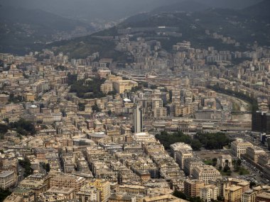 Genoa Foce Bölgesi havalandıktan sonra hava görüntüsü