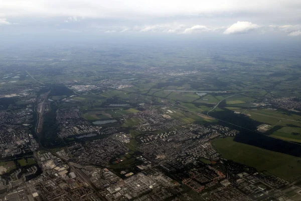 Munchen Bavaria Germany Area Aerial Landscape Airplane Panorama — Stock Photo, Image