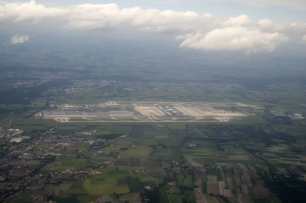 Munche airport germany aerial view from airplane