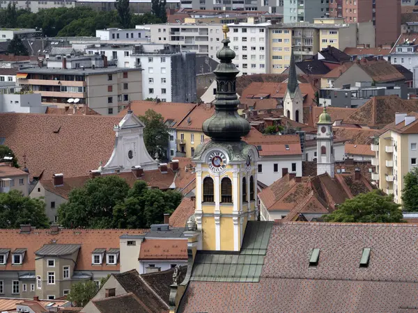 Graz Austrië Daken Details Tegels Uitzicht Stadsgezicht — Stockfoto