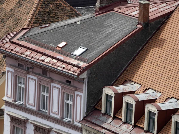 Graz Ausztria Tetők Részletek Csempék Kilátás Városkép — Stock Fotó