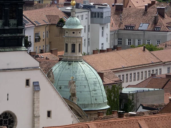 Graz Austrië Daken Details Tegels Uitzicht Stadsgezicht — Stockfoto