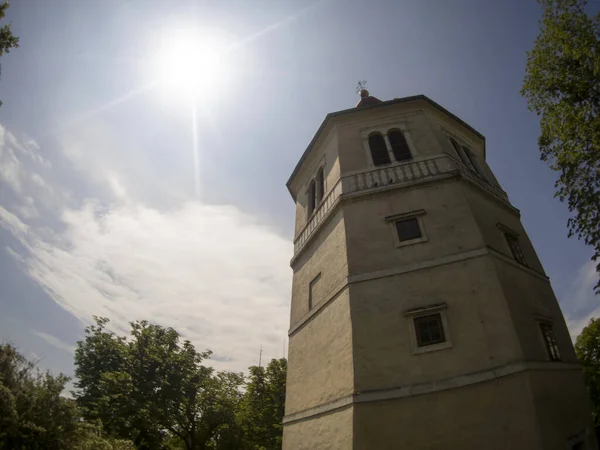 格拉茨奥地利历史钟楼视图 — 图库照片