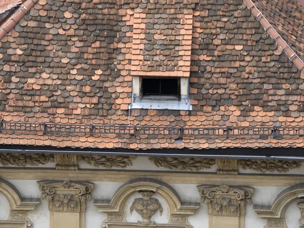 Graz Austria Dettagli Tetti Tegole Vista Paesaggio Urbano — Foto Stock