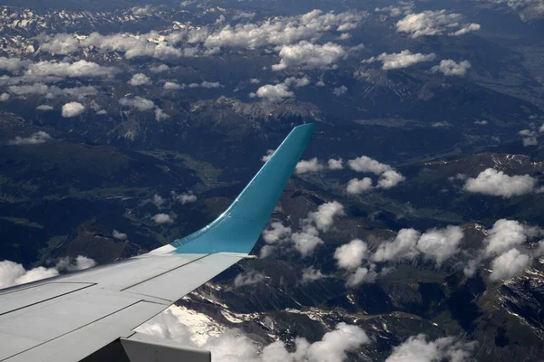 Panorama Aéreo Vale Innsbruck Paisagem Avião — Fotografia de Stock