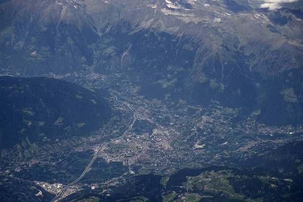 Bozen Bolzano Letecký Pohled Letecké Krajiny — Stock fotografie