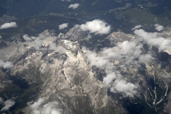 Dolomiten Der Nähe Von Trento Luftpanorama Aus Der Flugzeuglandschaft — Stockfoto