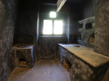 Eski Avusturya kulübe ahşap ev iç görünümü