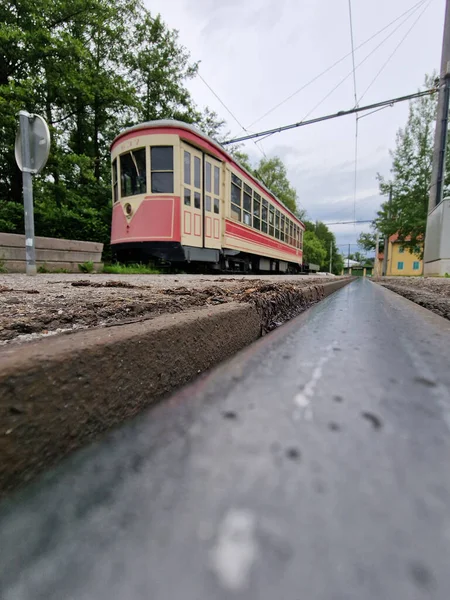 Vecchio Tram New York Carro Rosso Del 1939 — Foto Stock