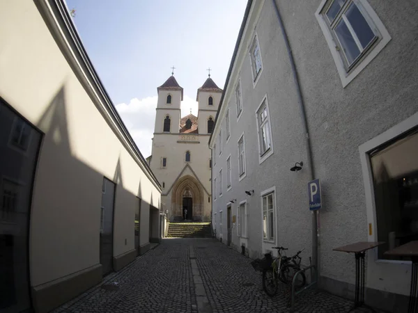 Graz Oostenrijk Historische Maria Heilige Maria Kerk Uitzicht Stad — Stockfoto