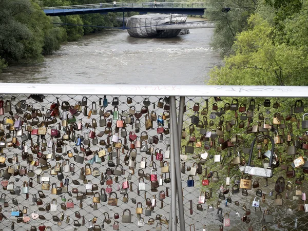 Muchos Candados Amor Graz Puente Austria —  Fotos de Stock