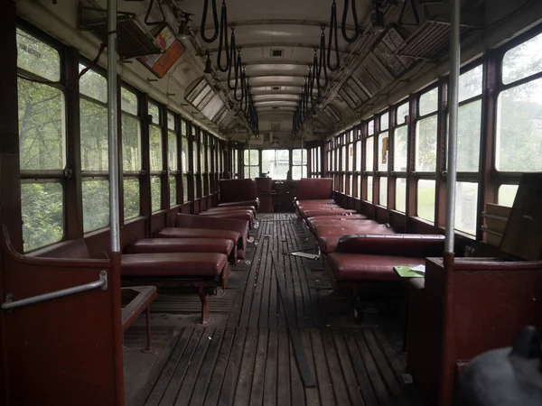 1939 Eski New York Tramvayı Kırmızı Vagonu — Stok fotoğraf