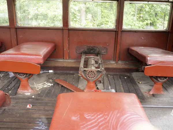 Old New York Tram Red Wagon 1939 — Stock Photo, Image