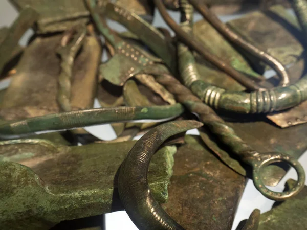 Old Bronze Prehistoric Tools Detail Close — Stock Photo, Image