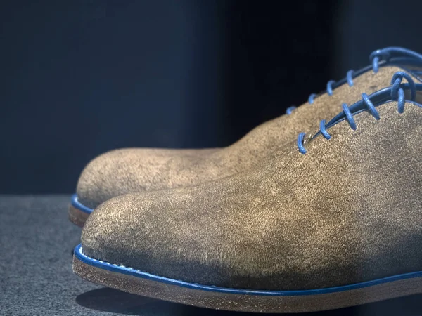 Чоловік Шкіряне Взуття Німецького Стилю Дисплеї — стокове фото