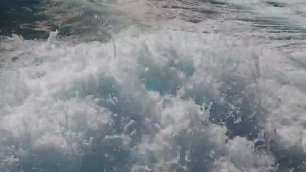 Gelombang Motor Baling Baling Perahu Besar — Stok Video