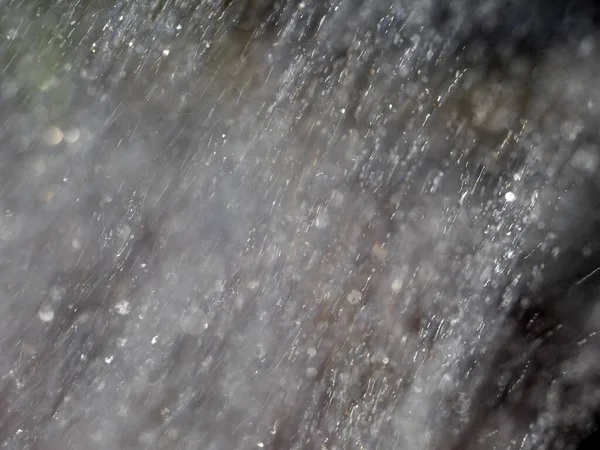 Gotas Lluvia Mientras Cae Detalle Macro — Foto de Stock