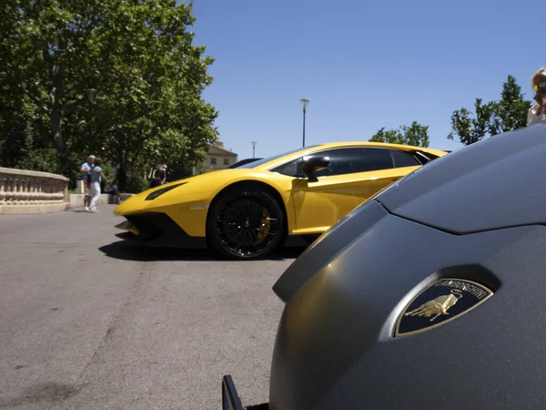 Grasse France June 2022 Lamborghini Bull Run Bull Days Міжнародна — стокове фото