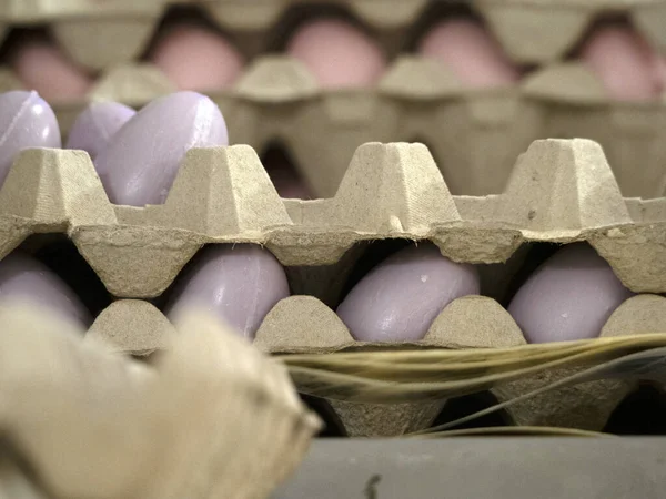 Σαπούνι Εργοστάσιο Πολύχρωμα Αυγά Λεπτομέρεια Σχήμα — Φωτογραφία Αρχείου