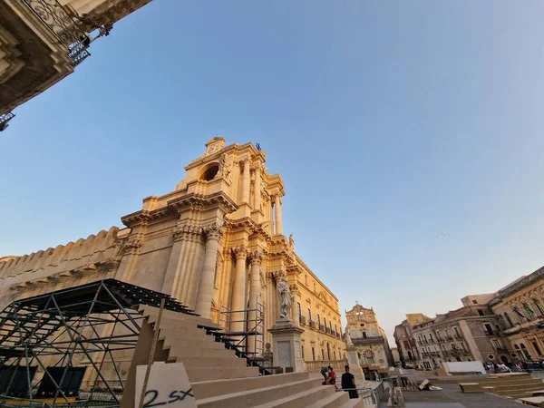 Siracuse Italy July 2022 Preparing Dolce Gabbana Fashion Week Sicily — Stok fotoğraf