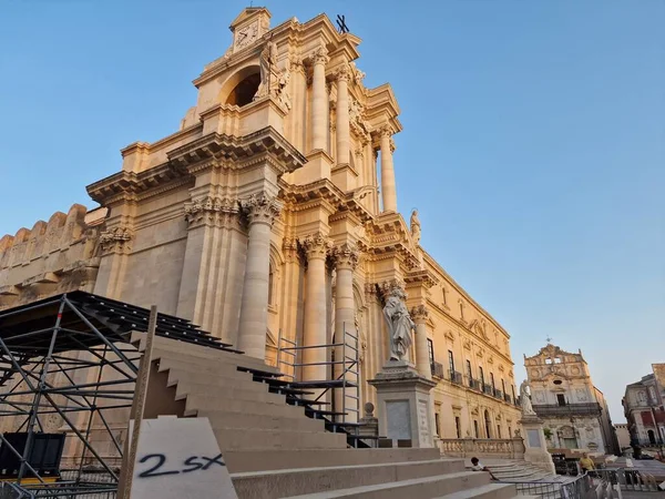 Siracuse Italy July 2022 Preparing Dolce Gabbana Fashion Week Sicily — Stok fotoğraf