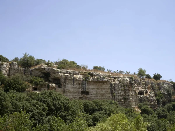 Antik Cava Ispica Yeraltı Mezarları Larderia Mağarası Sicilya — Stok fotoğraf