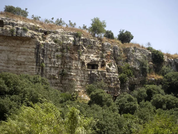 Αρχαία Cava Ispica Κατακόμβες Larderia Σπηλιά Sicily — Φωτογραφία Αρχείου