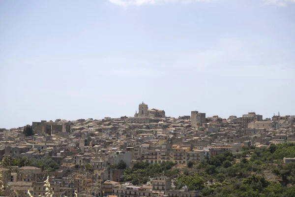 Modica Sicily Village Cityscape View Panorama — Zdjęcie stockowe