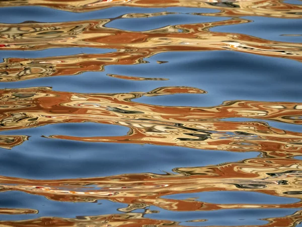 Orange Reflections Sea Painting — Stockfoto
