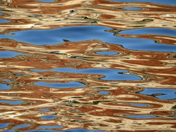 Orange Reflections Sea Painting — Stok fotoğraf