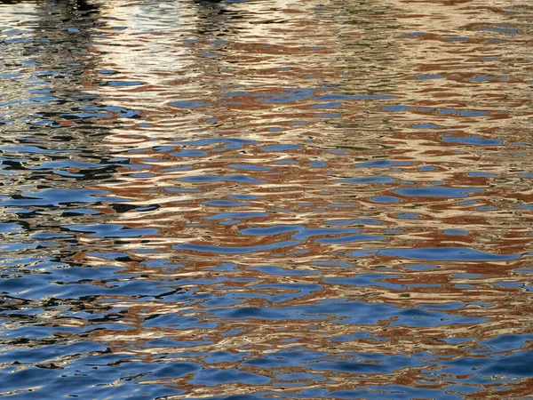 Reflets Orange Sur Mer Comme Peinture — Photo