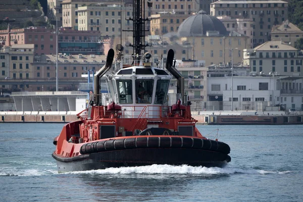 Tugboat Ship Genoa Harbor Italy — Stok fotoğraf