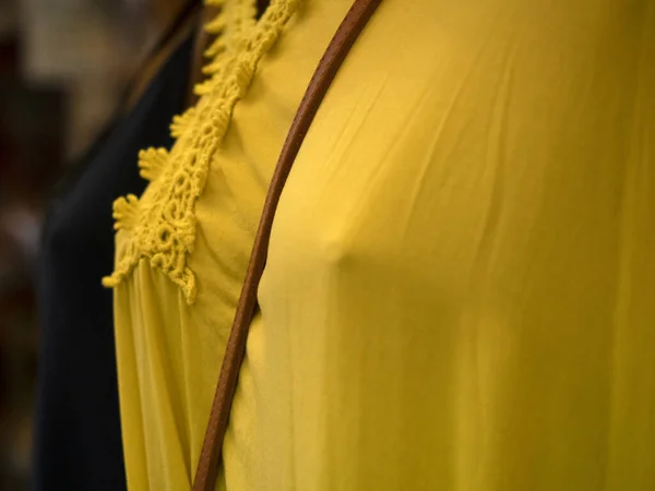 Detail Yellow Style Female Dress Detail Market — Fotografia de Stock