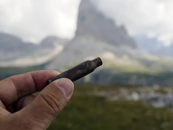 Detail First World War Weapons Found Piana Mountain Dolomites Italy — Stock Photo, Image